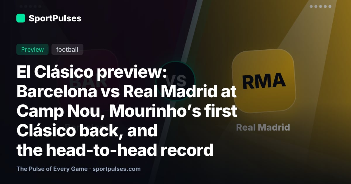 El Clásico preview: Barcelona vs Real Madrid at Camp Nou, Mourinho’s first Clásico back, and the head-to-head record